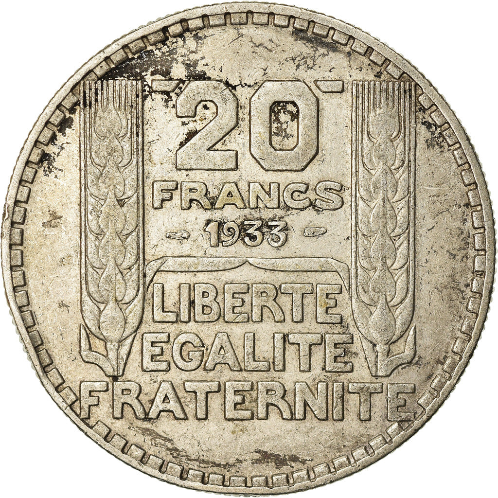 Moneta, Francia, Turin, 20 Francs, 1933, Paris, BB, Argento, KM:879, Gadoury:852