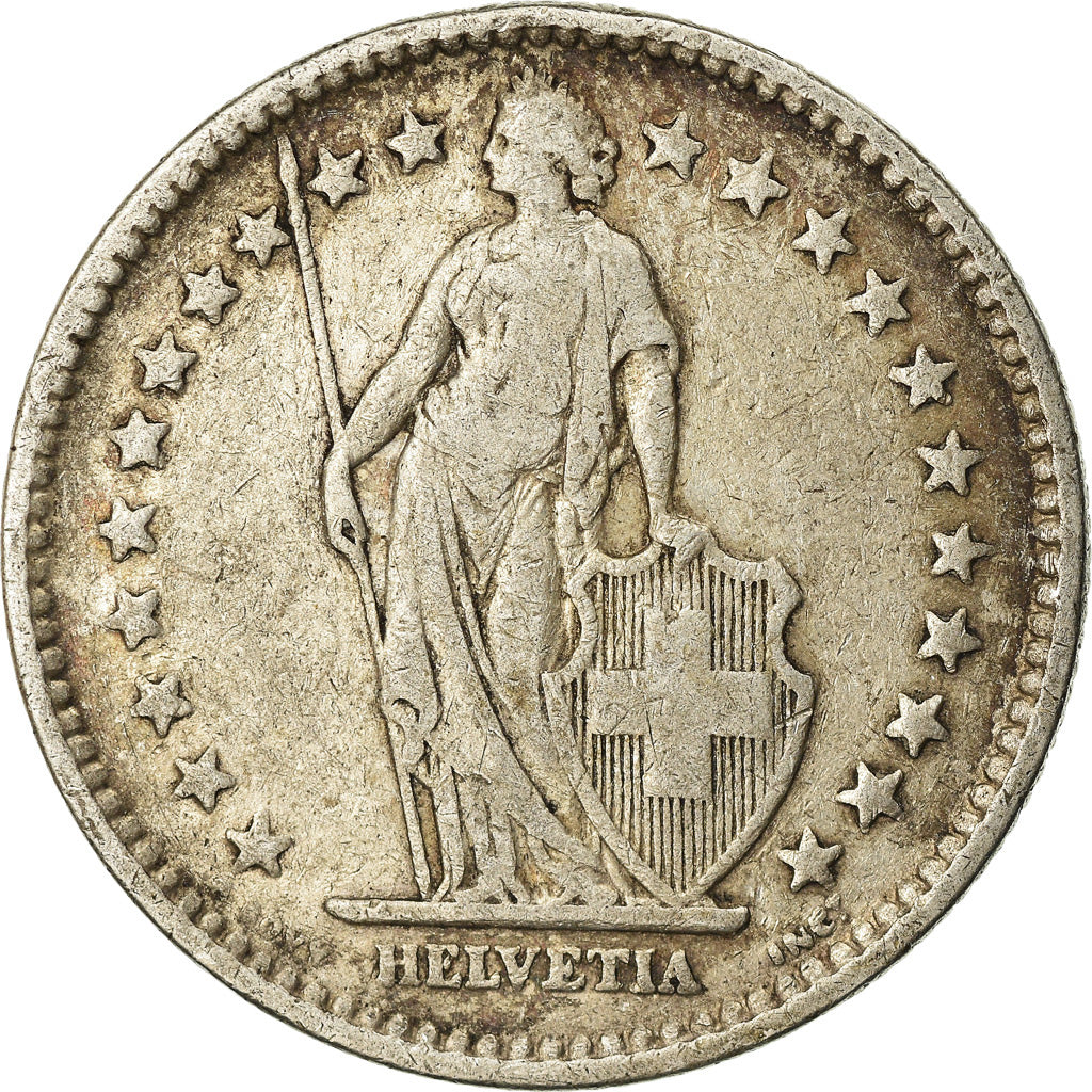 Coin, Switzerland, 2 Francs, 1914, Bern, VF(30-35), Silver, KM:21