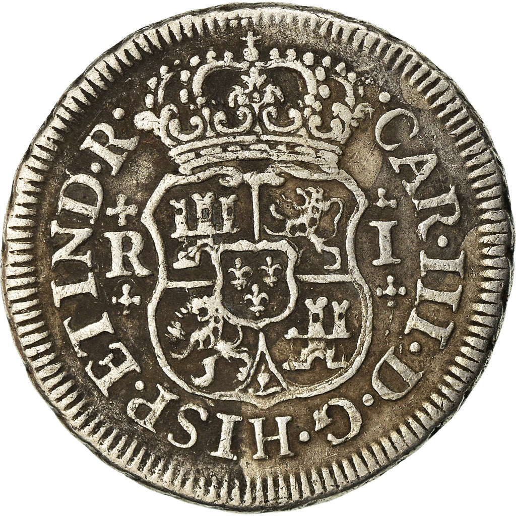 Moneda, México, Charles III, Real, 1768, Mexico City, MBC+, Plata, KM:77