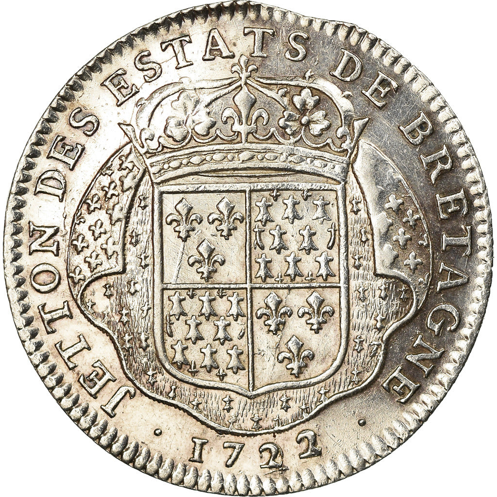 França, Token, Monarquia, Luís XV, États de Bretagne, Nantes, 1722