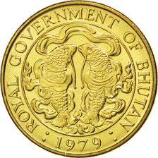BHUTAN, 25 Chhertum, 1979, KM #47a, MS(63), Aluminum-Bronze plated Steel, 22,...