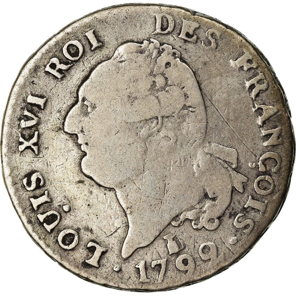 Munten, Frankrijk, Louis XVI, 30 sols françois, 30 Sols, 1792, Nantes, FR