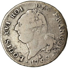 Munten, Frankrijk, Louis XVI, 30 sols françois, 30 Sols, 1792, Nantes, FR