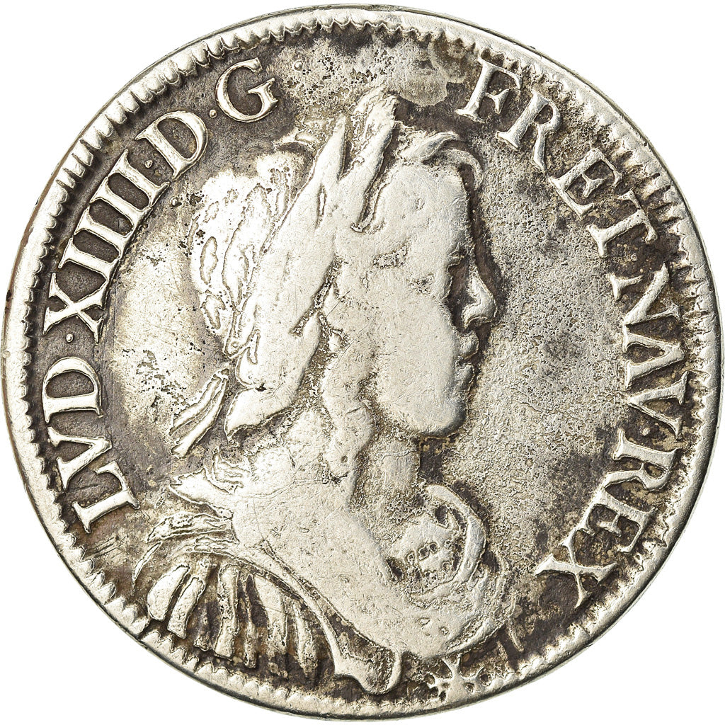 Munten, Frankrijk, Louis XIV, 1/2 Écu à la mèche longue, 1/2 Ecu, 1651
