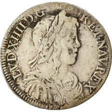 Munten, Frankrijk, Louis XIV, 1/2 Écu à la mèche longue, 1650, Poitiers, FR+