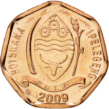 BOTSWANA, 5 Thebe, 2009, British Royal Mint, KM #26, MS(63), Copper Plated...