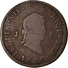 Coin, Spain, Ferdinand VII, 8 Maravedis, 1820, Jubia, F(12-15), Copper, KM:491