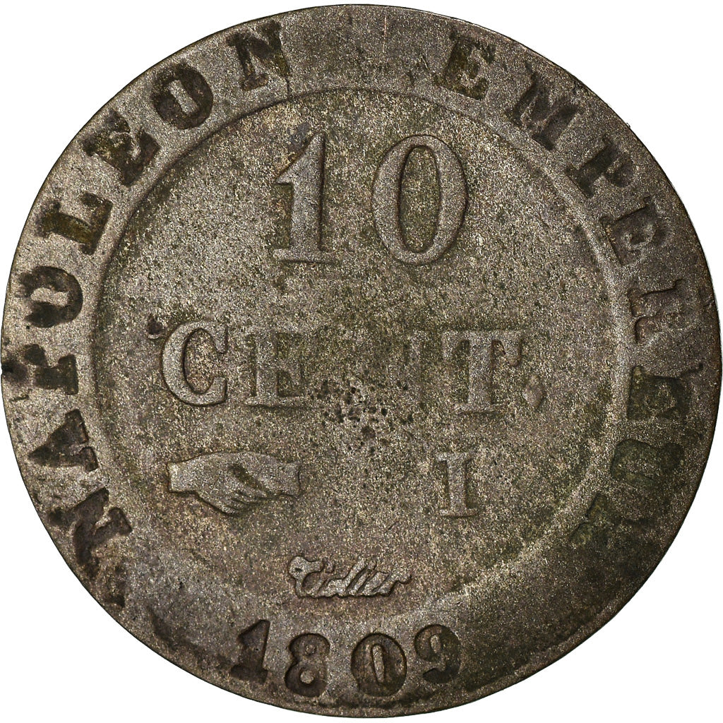 Coin, France, Napoléon I, 10 Centimes, 1809, Limoges, VF(20-25), Billon