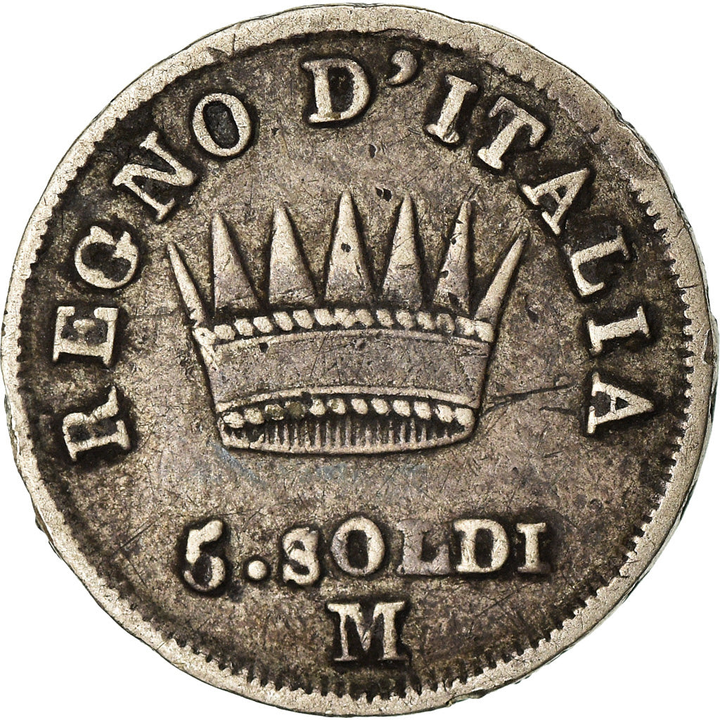 Coin, ITALIAN STATES, KINGDOM OF NAPOLEON, Napoleon I, 5 Soldi, 1812, Milan