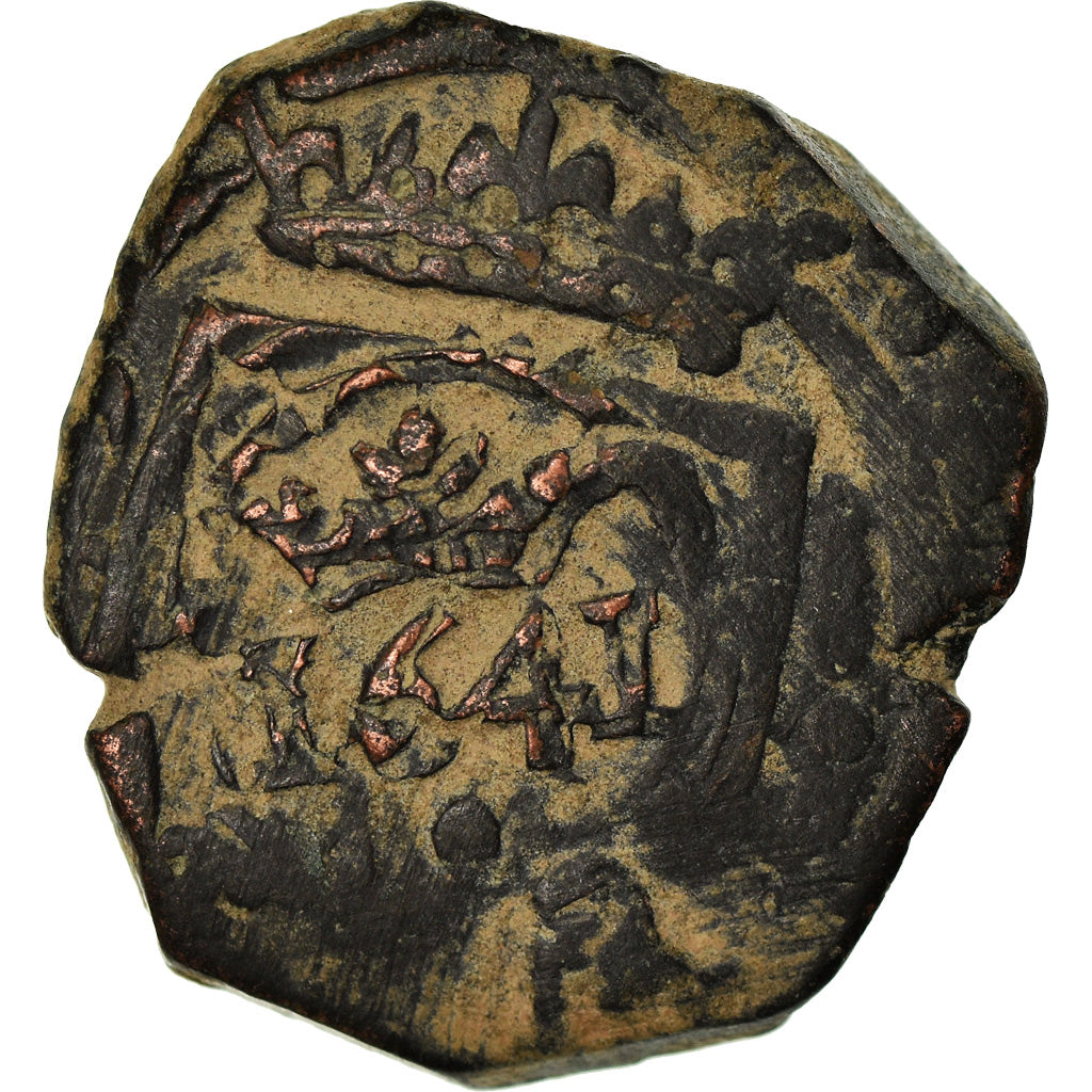 Coin, Spain, Philip IV, 8 Maravedis, 1641, VF(20-25), Copper