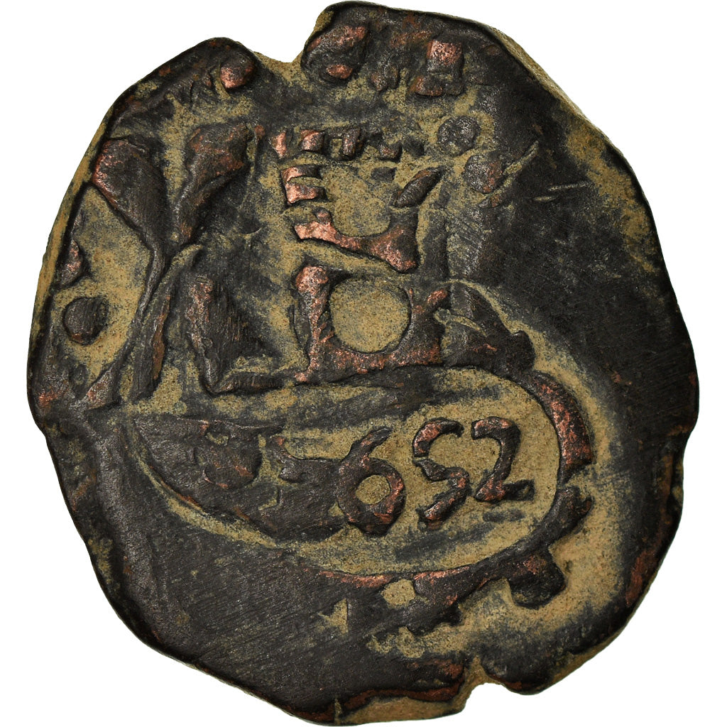 Coin, Spain, Philip IV, 8 Maravedis, 1652, VF(20-25), Copper