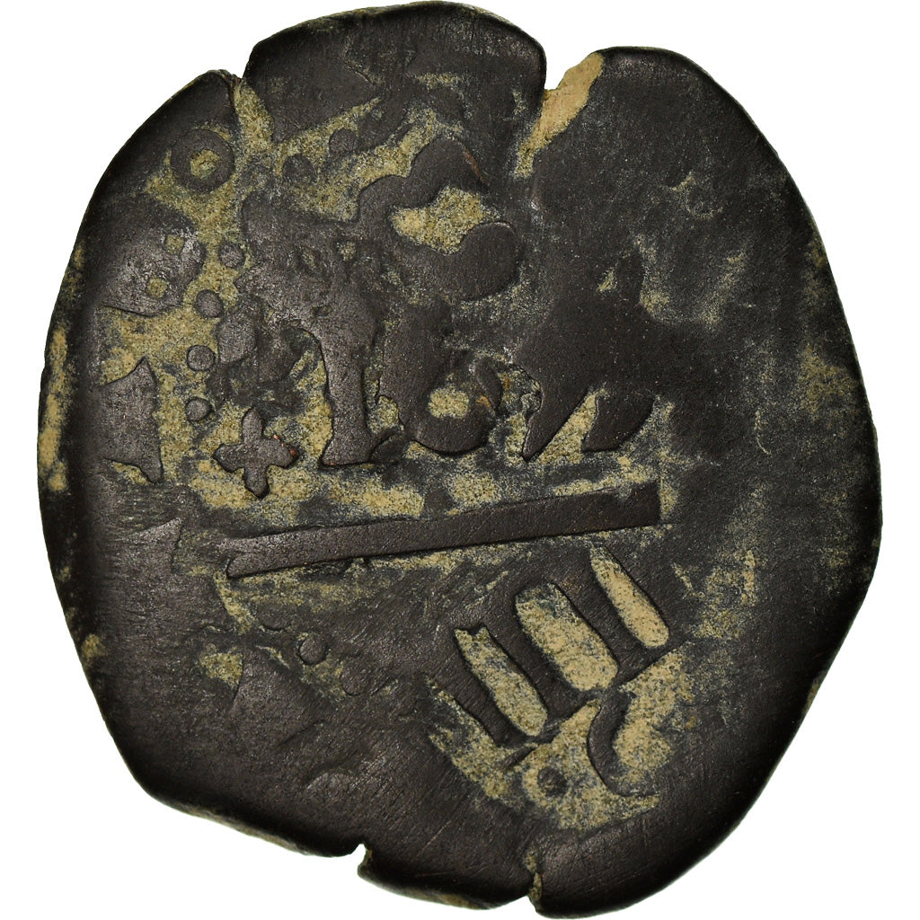 Coin, Spain, Philip IV, 6 Maravedis, 1655, Granada, F(12-15), Copper
