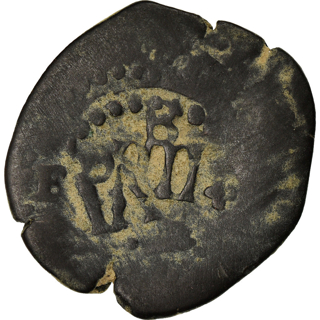 Coin, Spain, Philip IV, 6 Maravedis, 1655, Granada, F(12-15), Copper