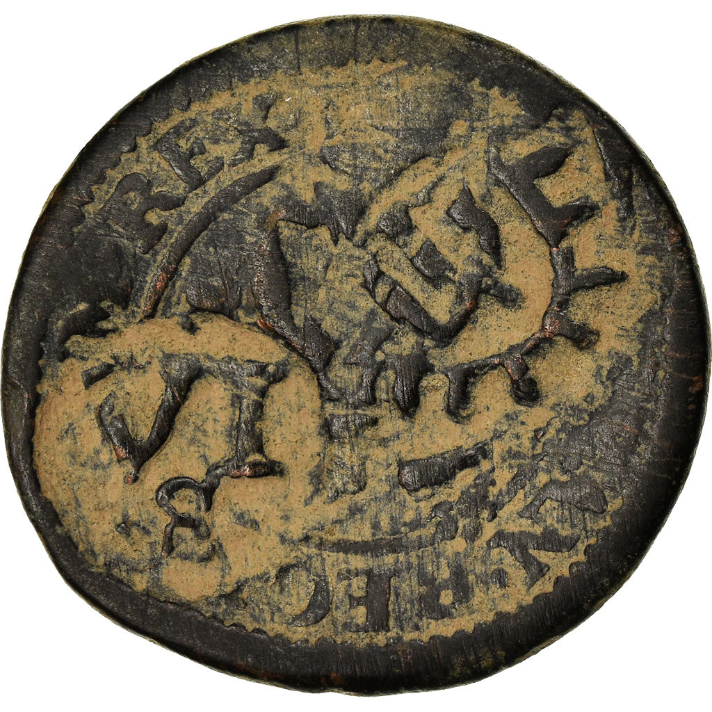 Moneta, Spagna, Philip IV, 6 Maravedis, 1636, Seville, MB, Rame