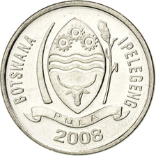 Moneta, Botswana, 10 Thebe, 2008, SPL, Acciaio placcato nichel, KM:27