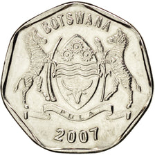 BOTSWANA, 25 Thebe, 2007, British Royal Mint, KM #28, MS(63), Nickel Plated...