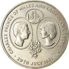 Coin, Saint Helena, Elizabeth II, Lady Diana, 25 Pence, Crown, 1981, AU(50-53)
