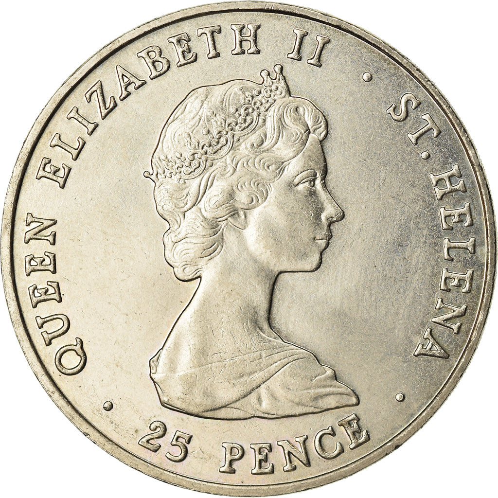 Coin, Saint Helena, Elizabeth II, Lady Diana, 25 Pence, Crown, 1981, AU(50-53)