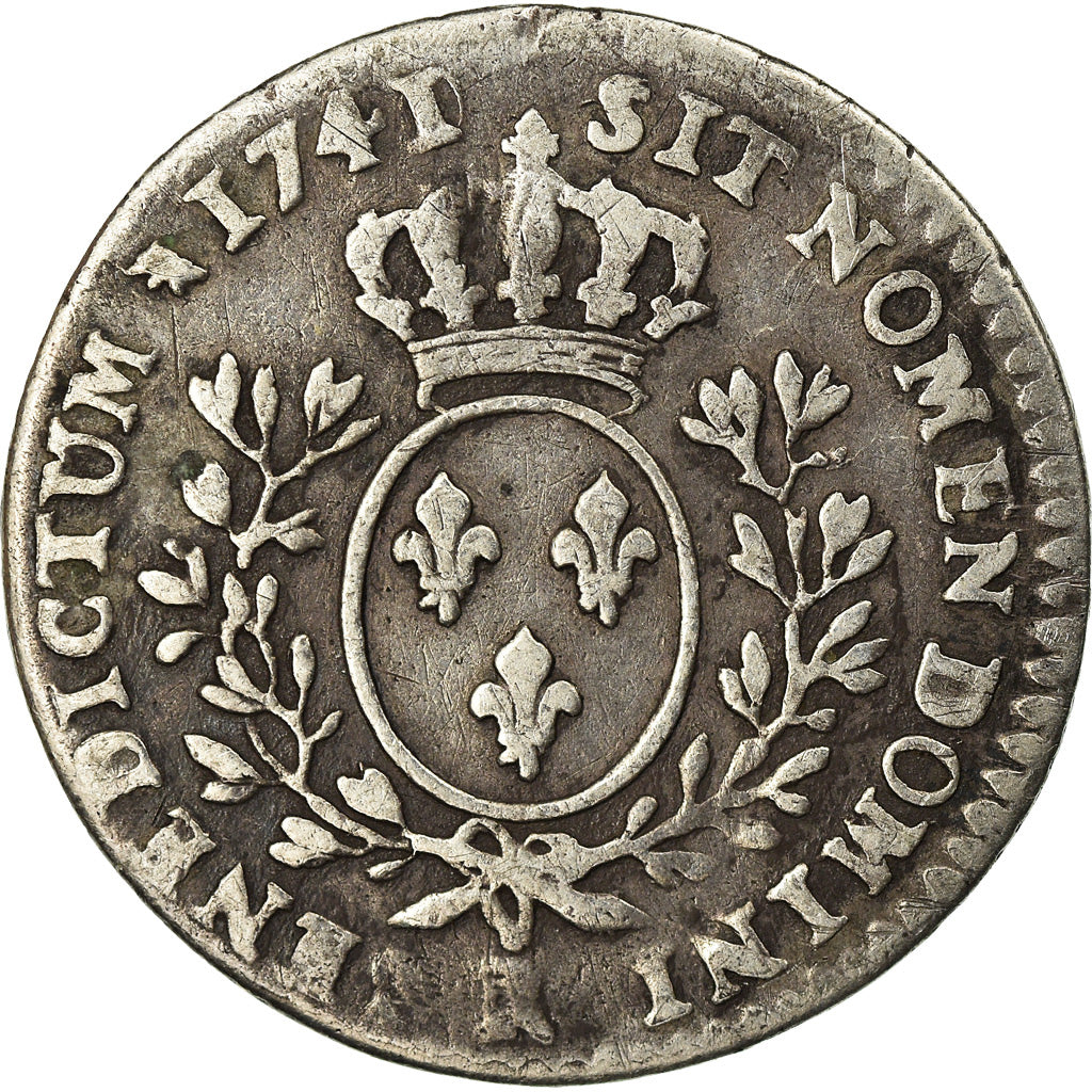 Moeda, França, Louis XV, 1/10 Écu au bandeau, 1741, Orléans, VF(20-25), Prata