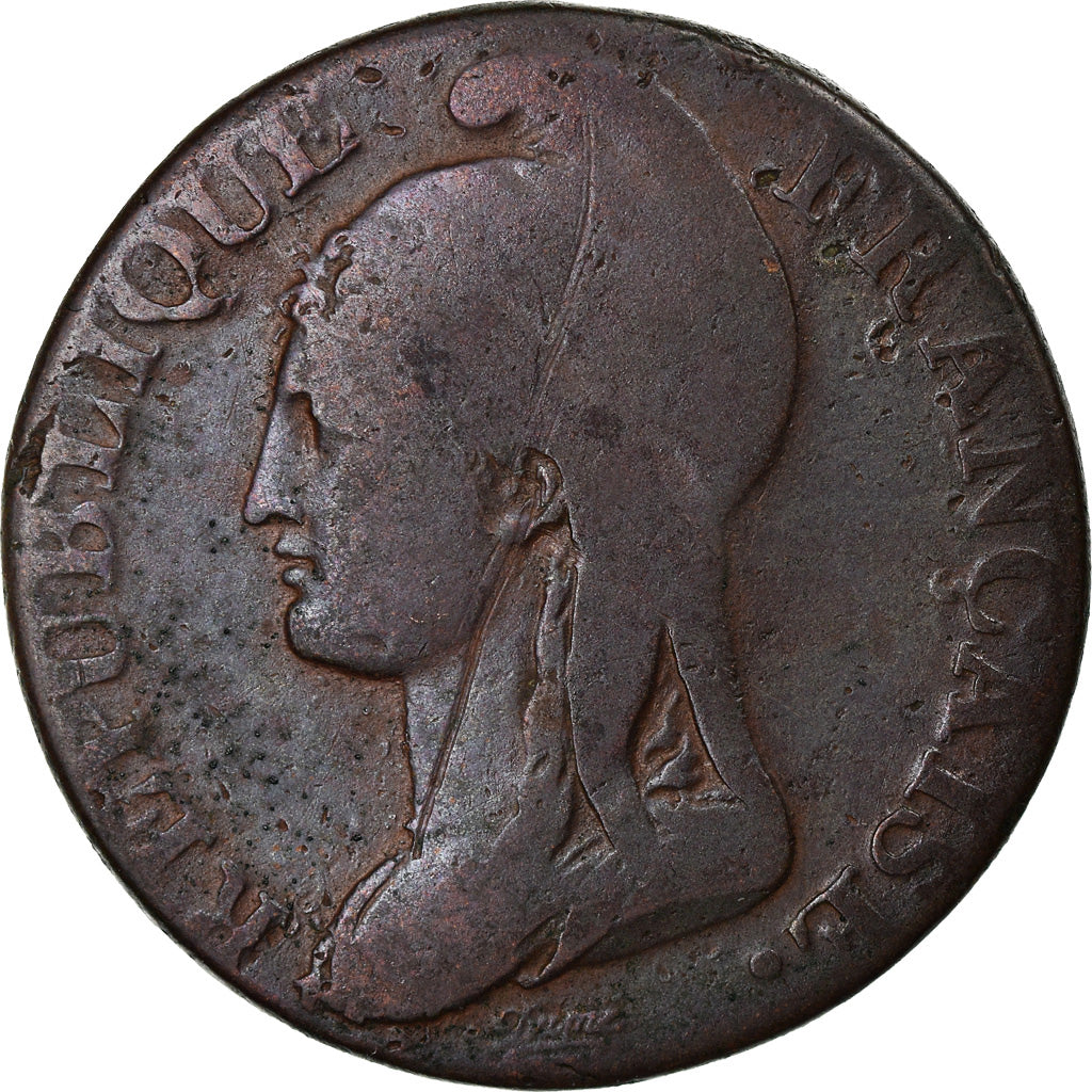 Münze, Frankreich, Dupré, 5 Centimes, AN 4, Paris, S+, Bronze, KM:635.1