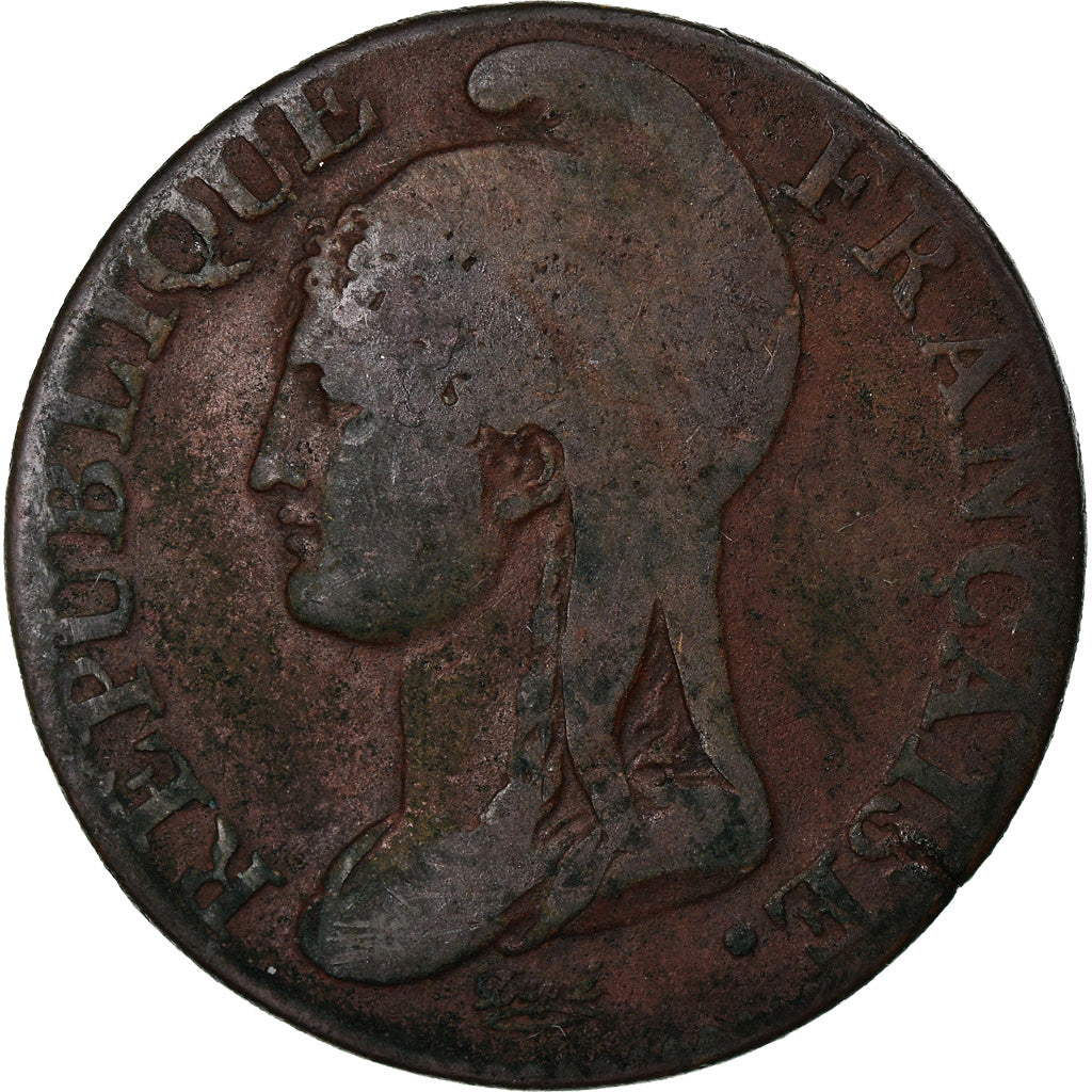 Münze, Frankreich, Dupré, 5 Centimes, AN 4, Paris, S, Bronze, KM:635.1