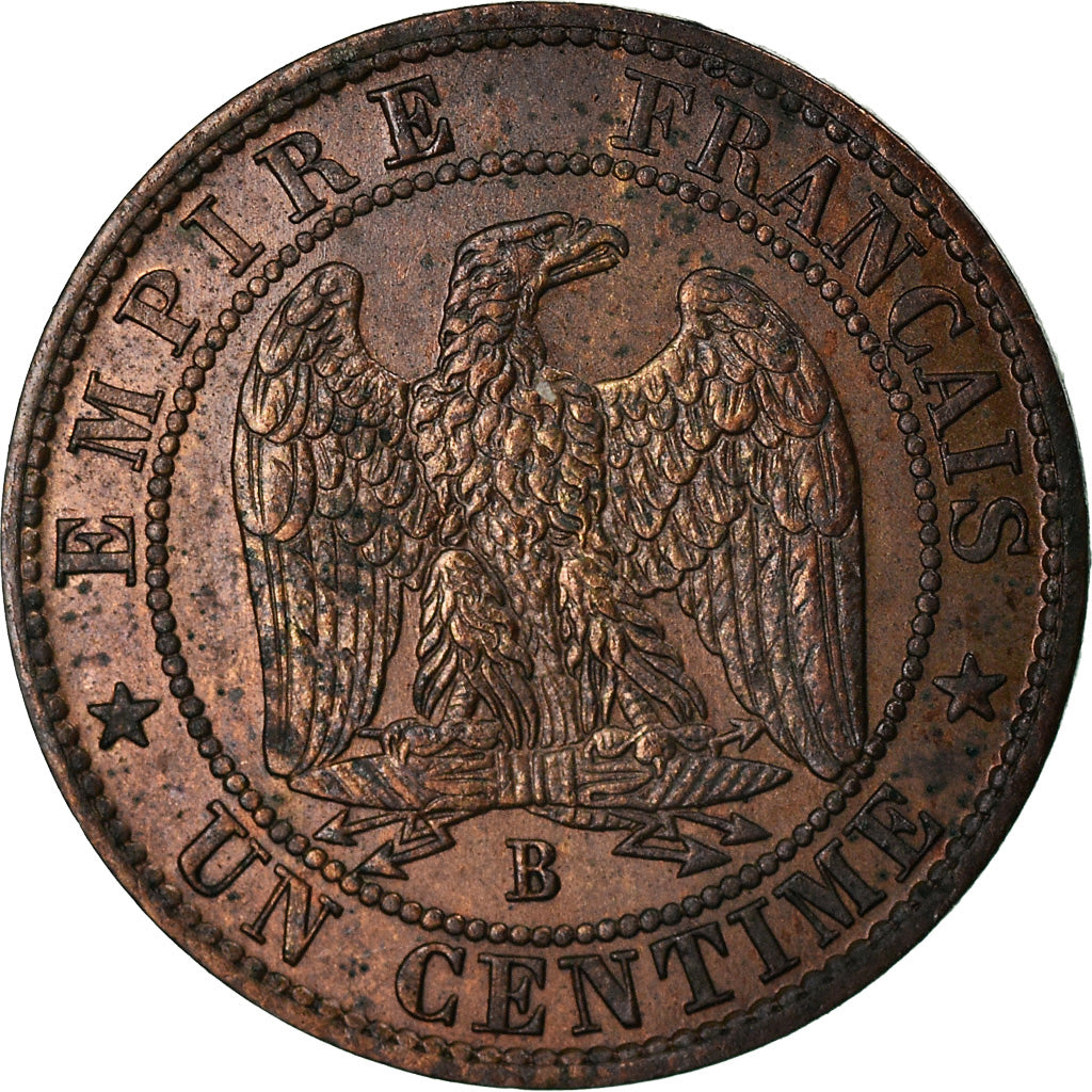 Coin, France, Napoleon III, Napoléon III, Centime, 1855, Rouen, AU(55-58)