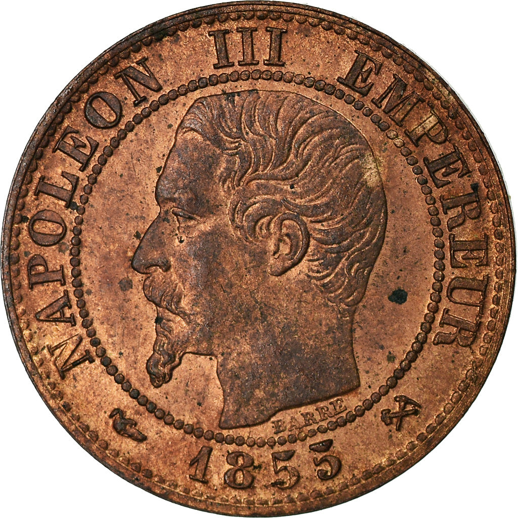 Coin, France, Napoleon III, Napoléon III, Centime, 1855, Rouen, AU(55-58)