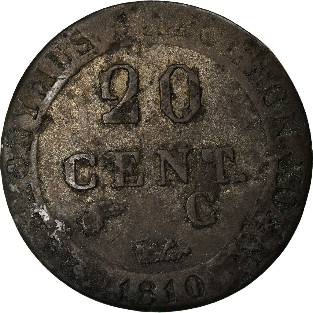 Coin, German States, WESTPHALIA, Jerome, 20 Centimes, 1810, Cassel, VF(20-25)