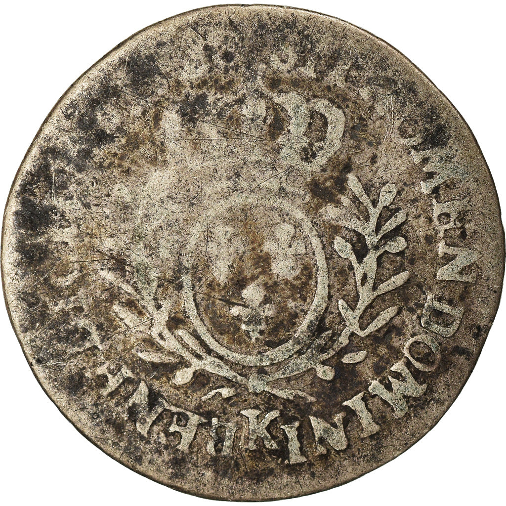 Moeda, França, Louis XV, 1/20 Écu  aux branches d'olivier (6 sols), 6 Sols