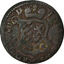 Munten, LUIK, John Theodore, Liard, 1750, Liege, FR+, Koper, KM:155