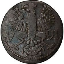 Coin, German States, AACHEN, 12 Heller, 1791, EF(40-45), Copper, KM:51