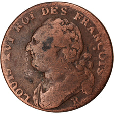 Moneta, Francia, Louis XVI, 12 deniers françois, 12 Deniers, 1791, Orléans