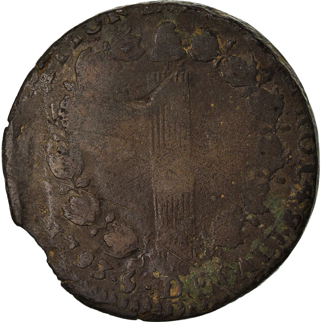 Coin, France, Louis XVI, 12 deniers françois, 12 Deniers, 1793, Lille