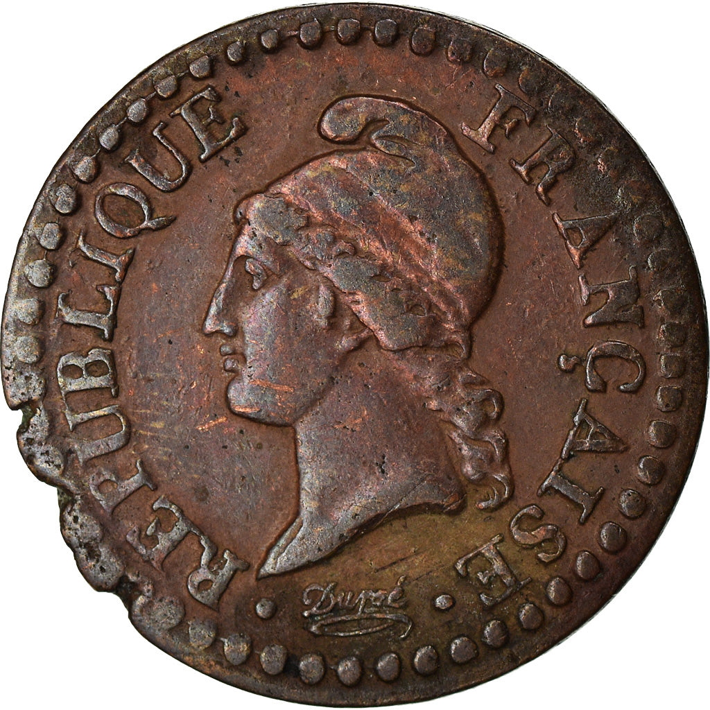 Coin, France, Dupré, Centime, AN 6, Paris, VF(30-35), Bronze, KM:646