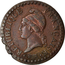 Moneta, Francia, Dupré, Centime, AN 6, Paris, MB+, Bronzo, KM:646, Gadoury:76