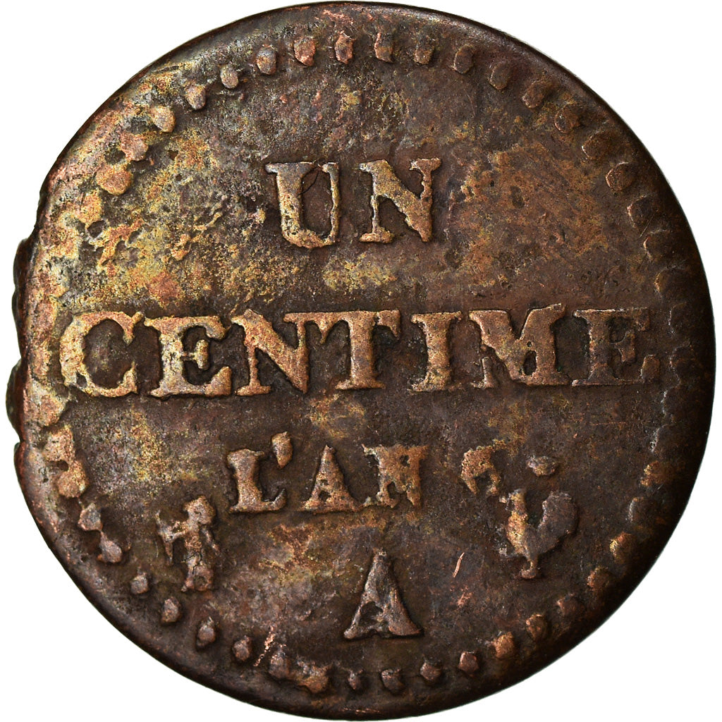 Coin, France, Dupré, Centime, AN 6, Paris, VF(30-35), Bronze, KM:646