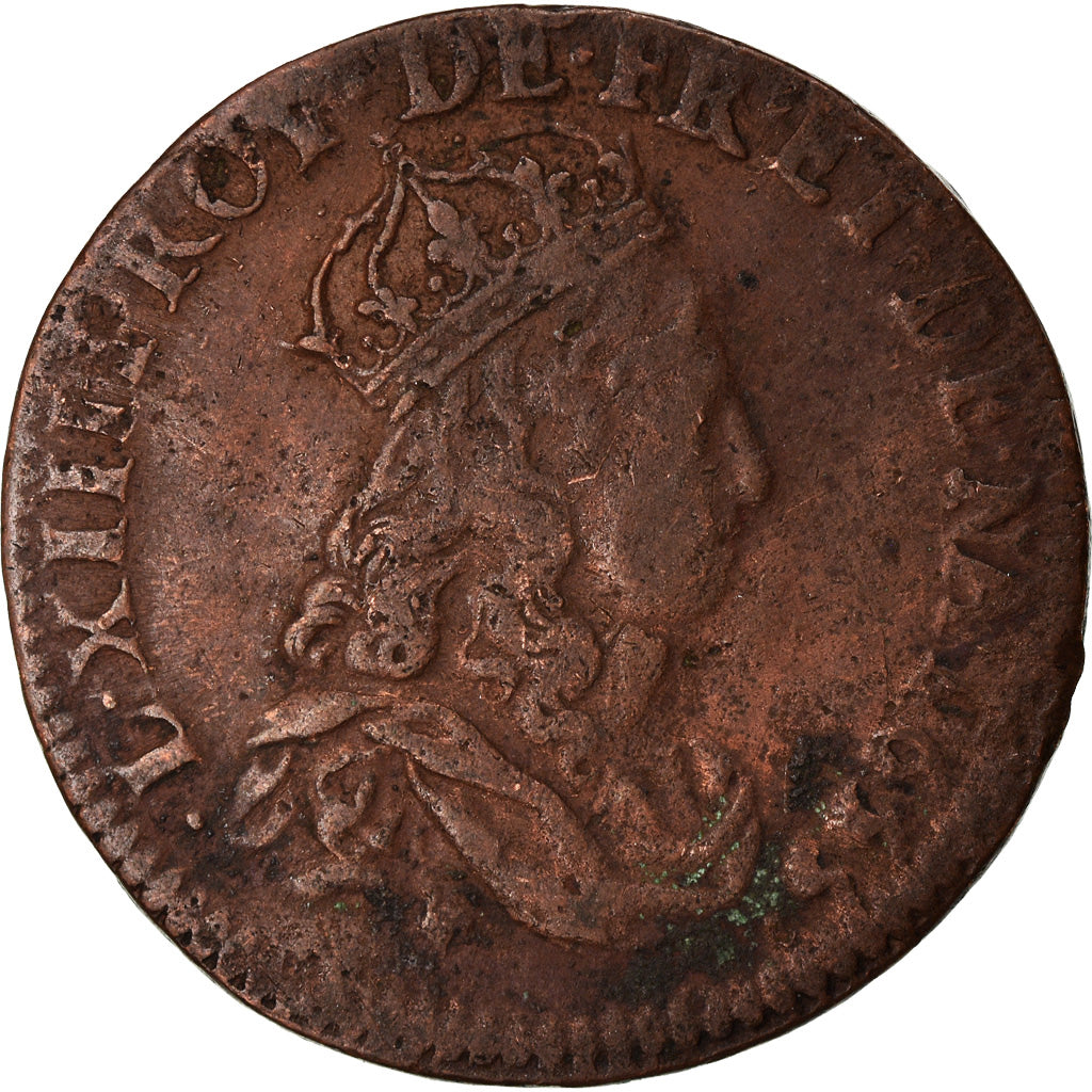 Munten, Frankrijk, Louis XIV, Liard de France au buste juvénile, deuxième