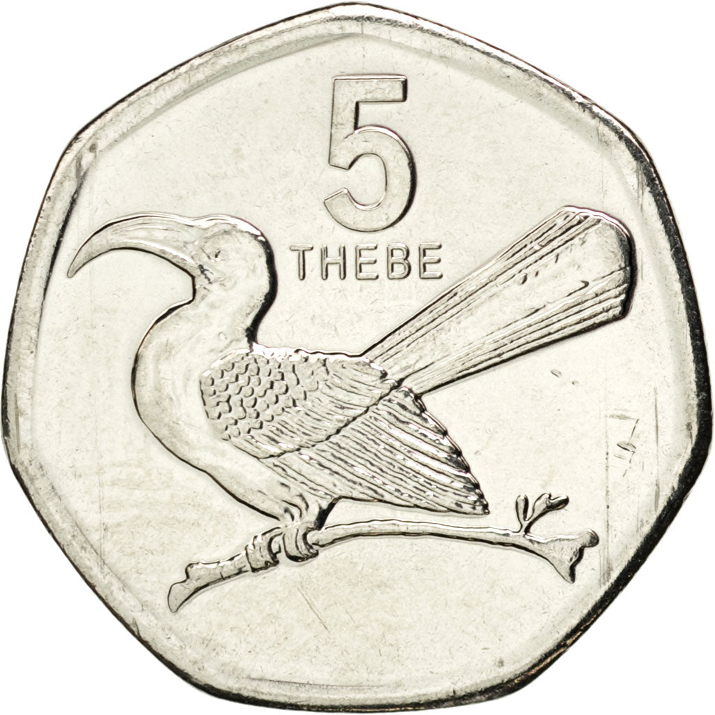 Botswana, 5 Thebe, 2013, KM #New, MS(63), Nickel plated steel, 2.19
