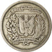 Moneda, República Dominicana, 25 Centavos, 1942, BC+, Plata, KM:20