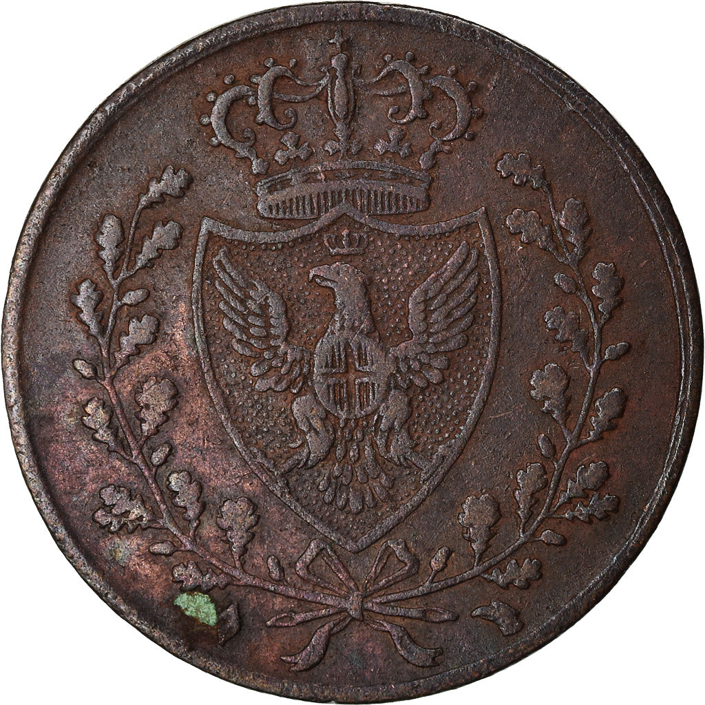 Moneta, STATI ITALIANI, SARDINIA, Carlo Felice, Centesimo, 1826, Torino, MB+