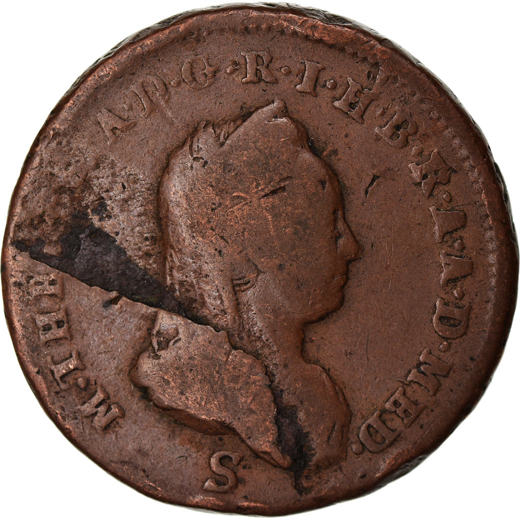 Munten, Italiaanse staten, MILAN, Maria Theresa, Soldo, 1777, Schmollnitz, FR