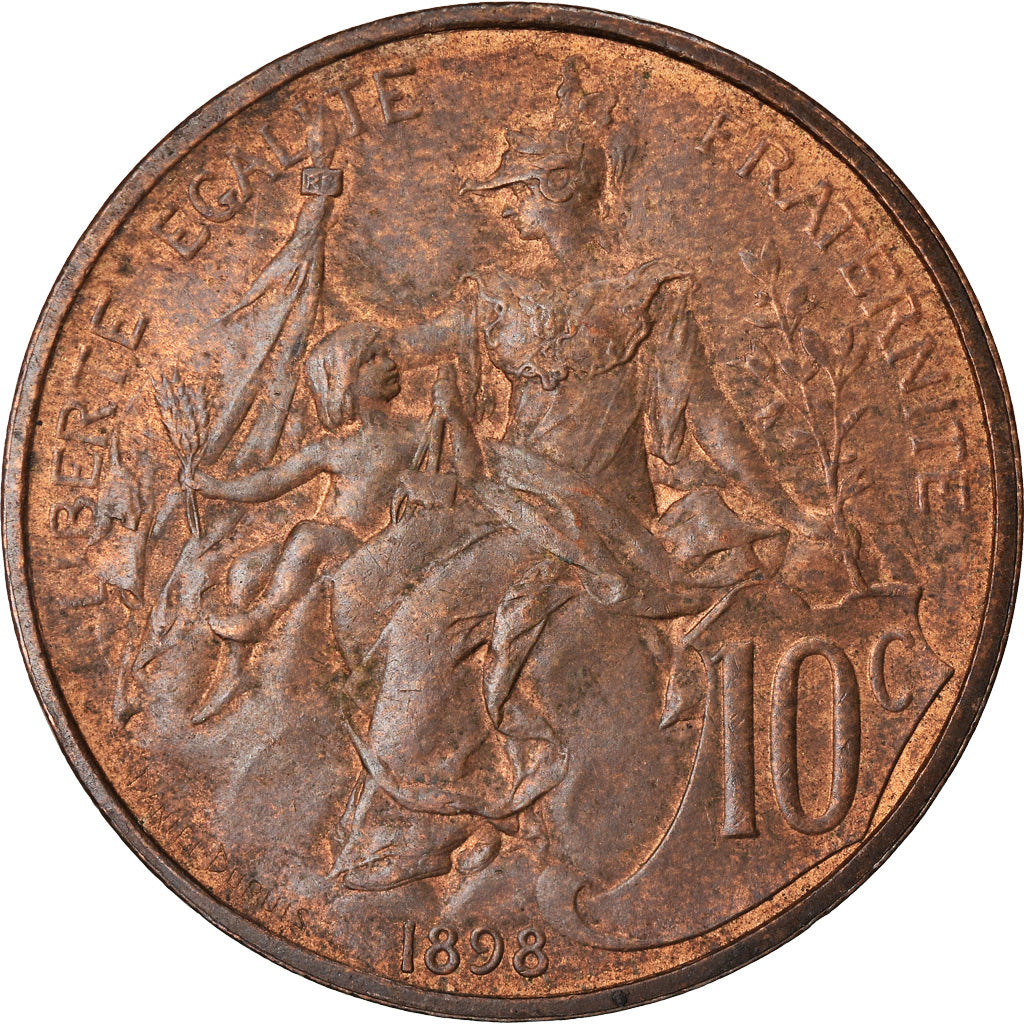 Münze, Frankreich, Dupuis, 10 Centimes, 1898, Paris, SS, Bronze, KM:843, Le