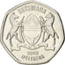 Moneda, Botsuana, 25 Thebe, 2013, SC, Níquel chapado en acero, KM:New