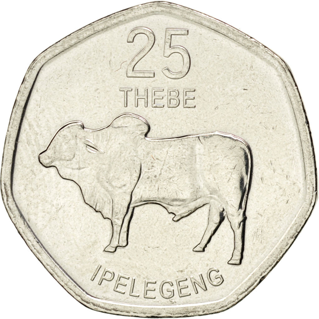 Coin, Botswana, 25 Thebe, 2013, MS(63), Nickel plated steel, KM:New