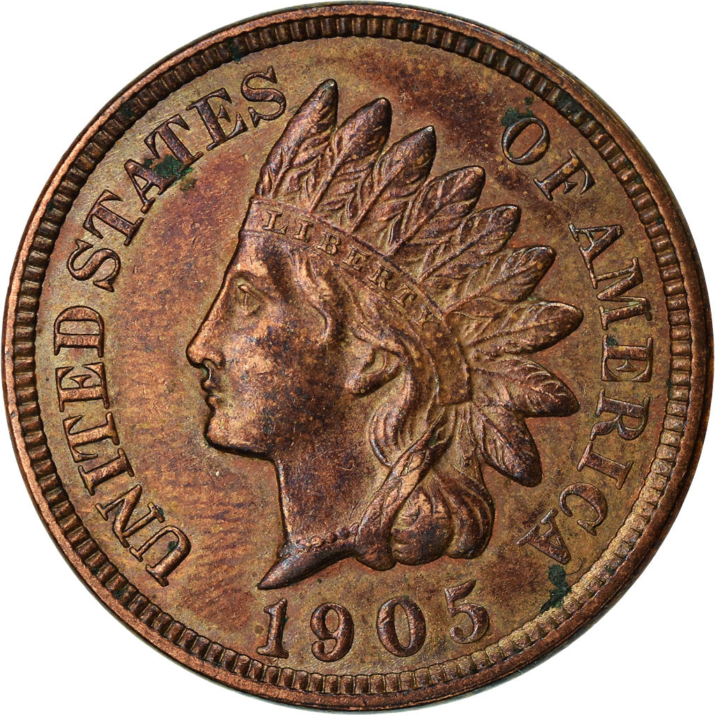 Coin, United States, Indian Head Cent, Cent, 1905, U.S. Mint, Philadelphia