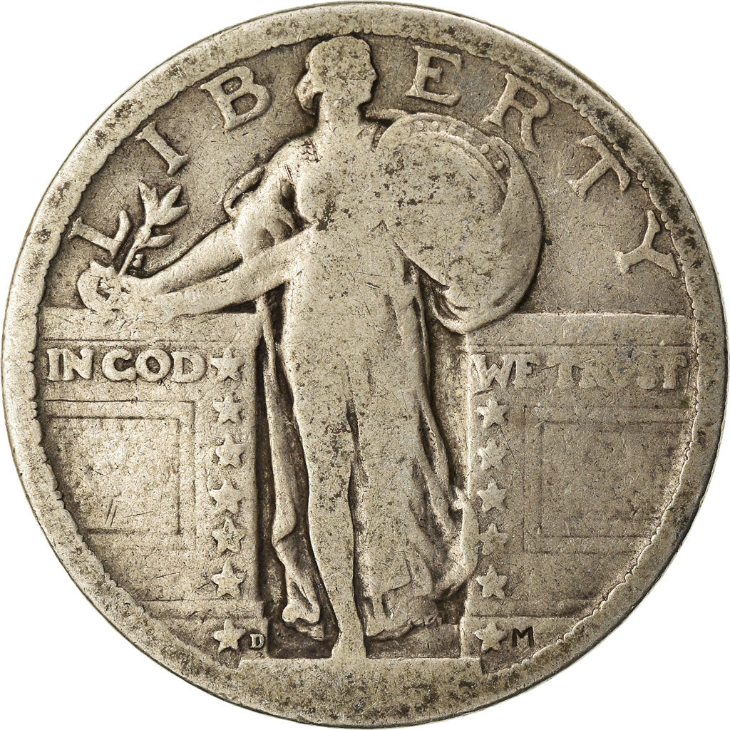 Coin, United States, Standing Liberty Quarter, Quarter, 1918, U.S. Mint, Denver