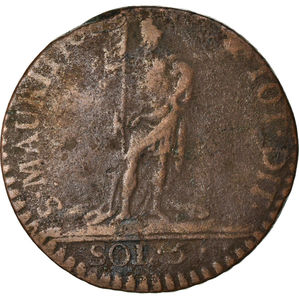 Moneda, Estados italianos, SARDINIA, Vittorio Amedeo III, 5 Soldi, 1794, Torino