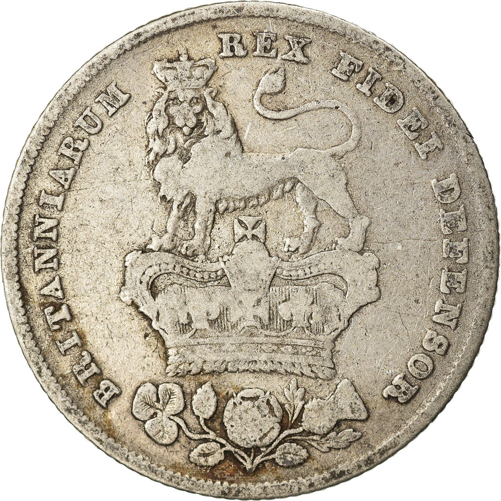 Coin, Great Britain, George IV, Shilling, 1826, VF(20-25), Silver, KM:694