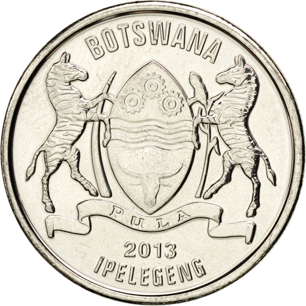 Coin, Botswana, 50 Thebe, 2013, MS(63), Nickel plated steel, KM:New