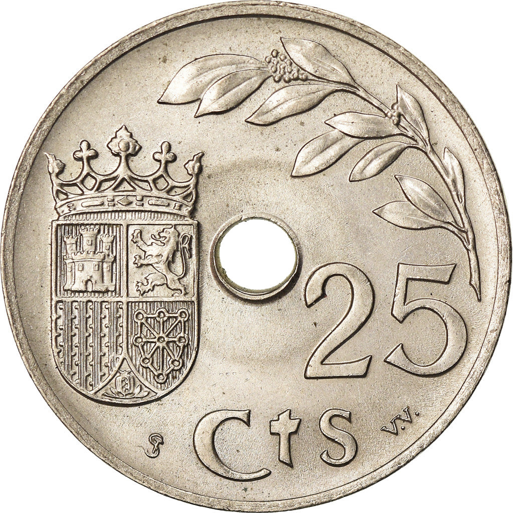Moneda, España, 25 Centimos, 1937, Vienna, EBC, Cobre - níquel, KM:753